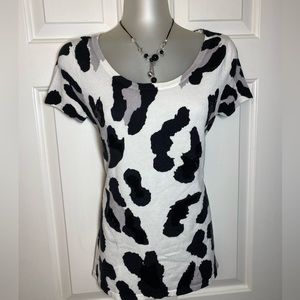 Animal Print Sequin Top